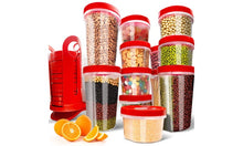 Load image into Gallery viewer, 25 pc Food Storage Container Set W/ Rotating Rack - Twist 2 Seal Food Caddy Box