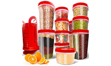 Load image into Gallery viewer, 25 pc Food Storage Container Set W/ Rotating Rack - Twist 2 Seal Food Caddy Box
